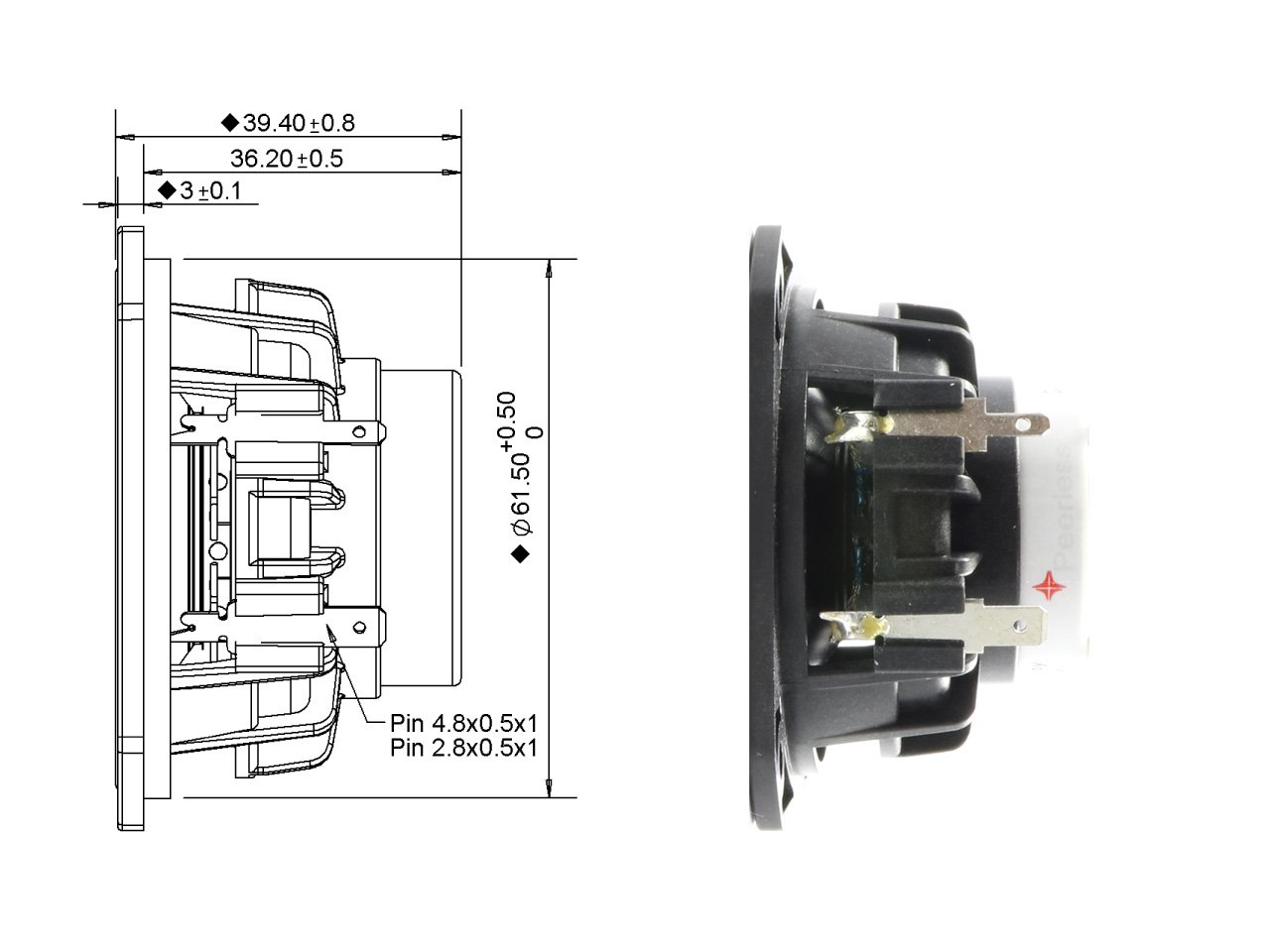 Amazon.co.jp: Peerless PLS-P830985 フルレンジスピーカー